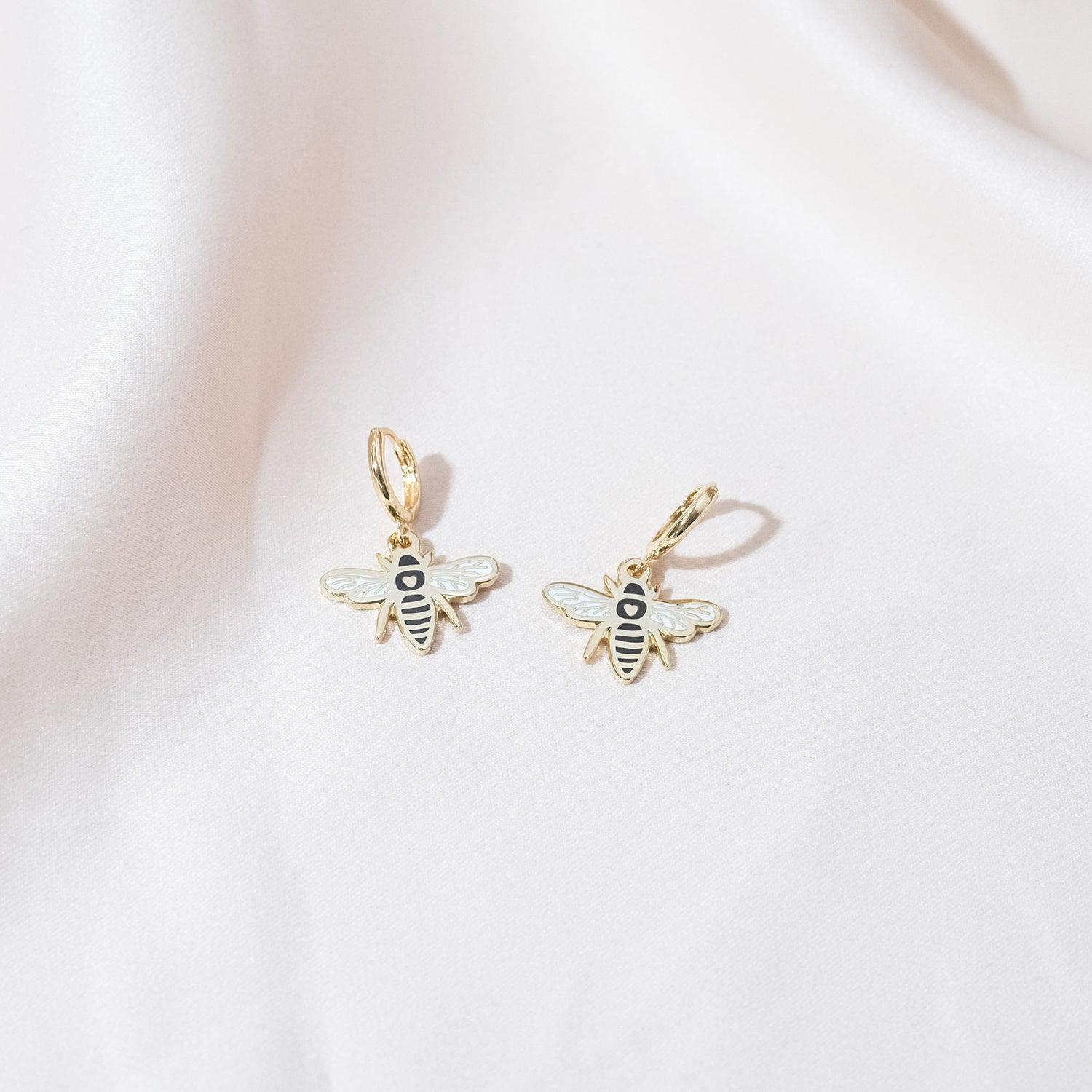 Bee Huggie Hoop Earrings - Sleepy Mountain