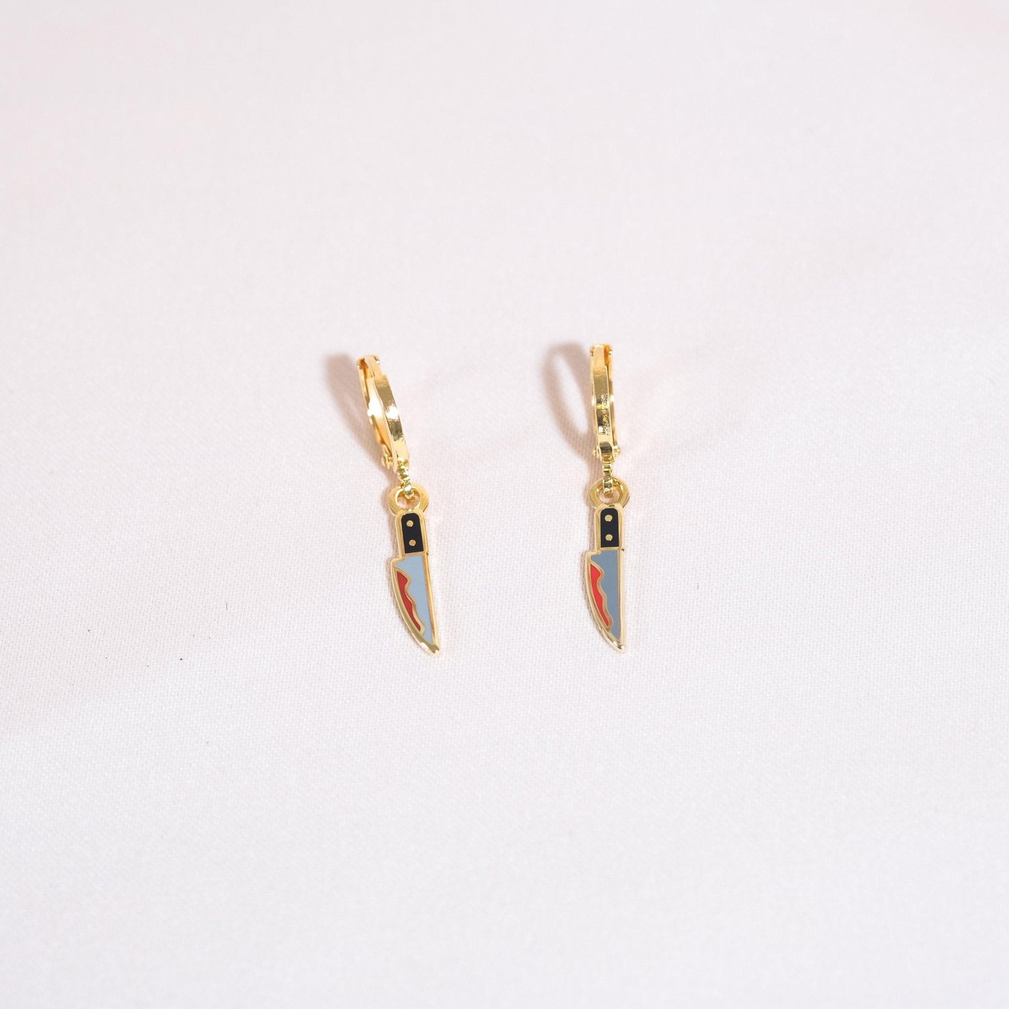 Bloody Knife Huggie Hoop Earrings - Sleepy Mountain