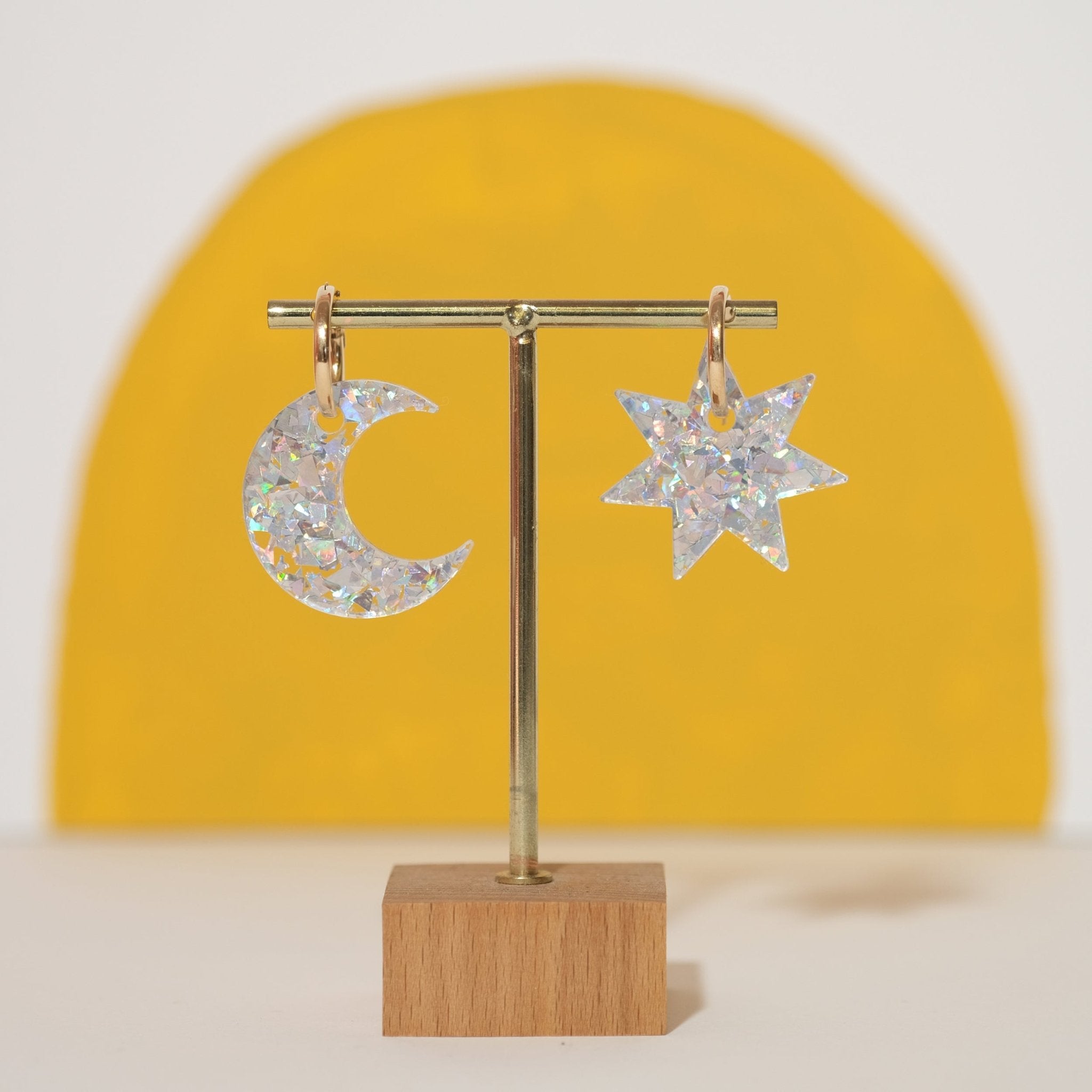 Celestial Hoop Earrings Silver - Sleepy Mountain
