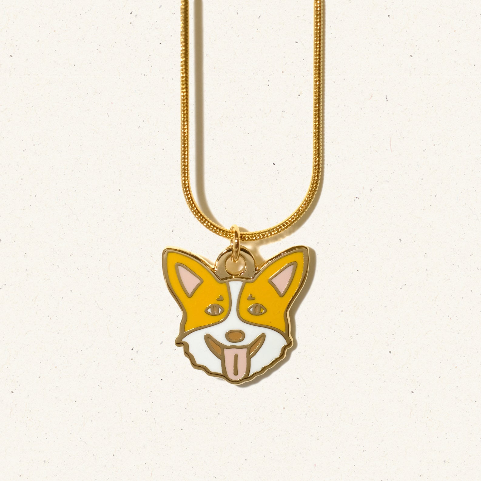 Sleepy Mountain Corgi Necklace