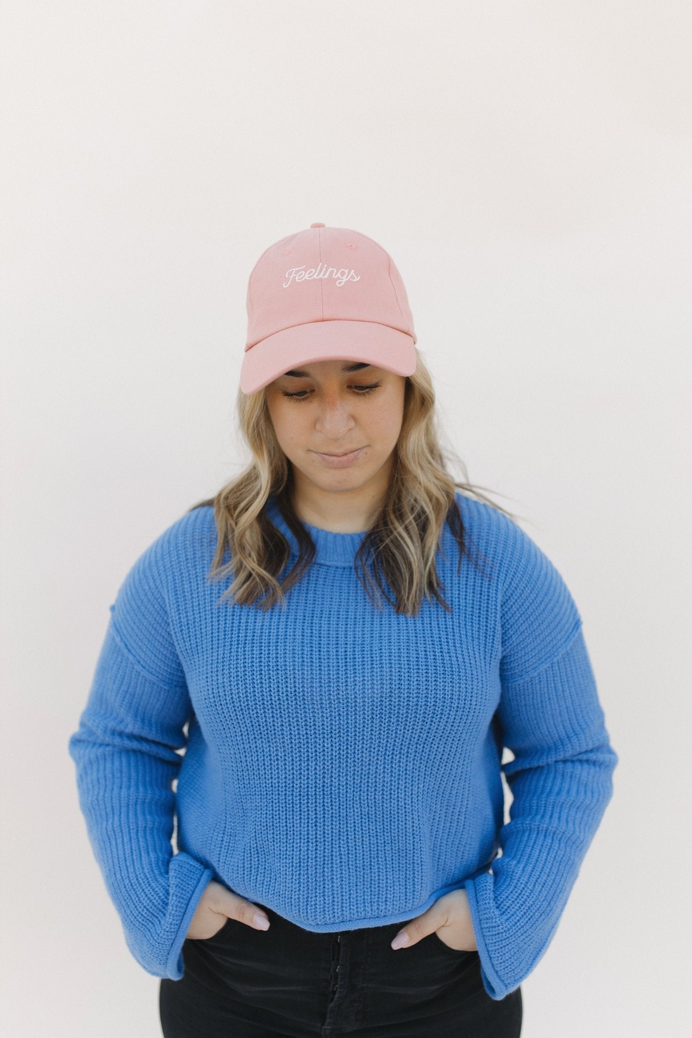 Feelings Dad Hat Pink - Sleepy Mountain