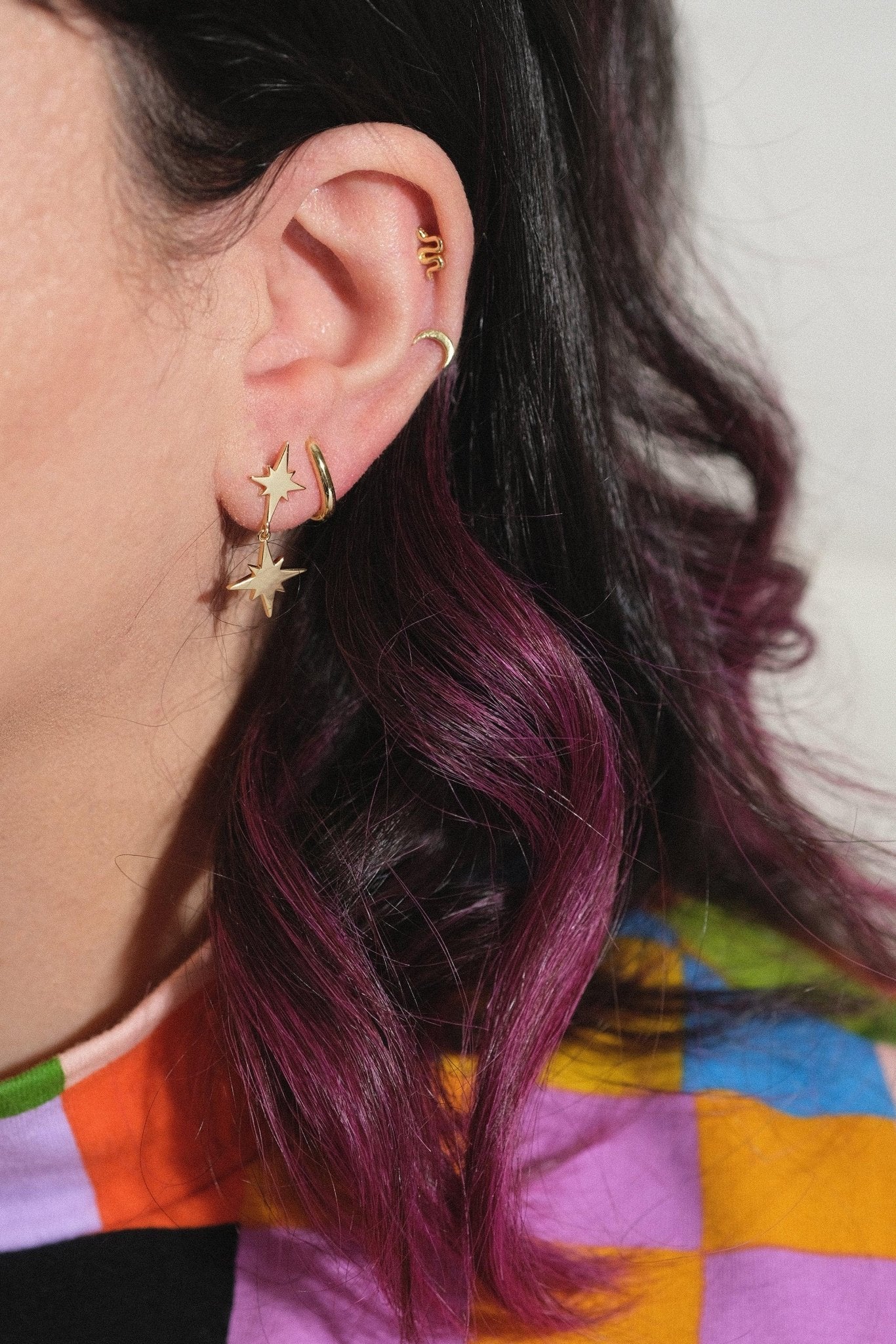 Fine Essentials - Double star dangle earrings - Sleepy Mountain