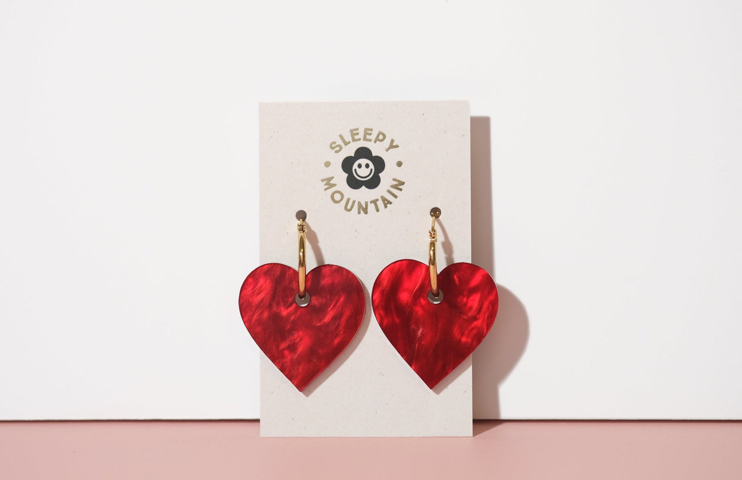 Heart Hoop Earrings in Love Potion - Sleepy Mountain