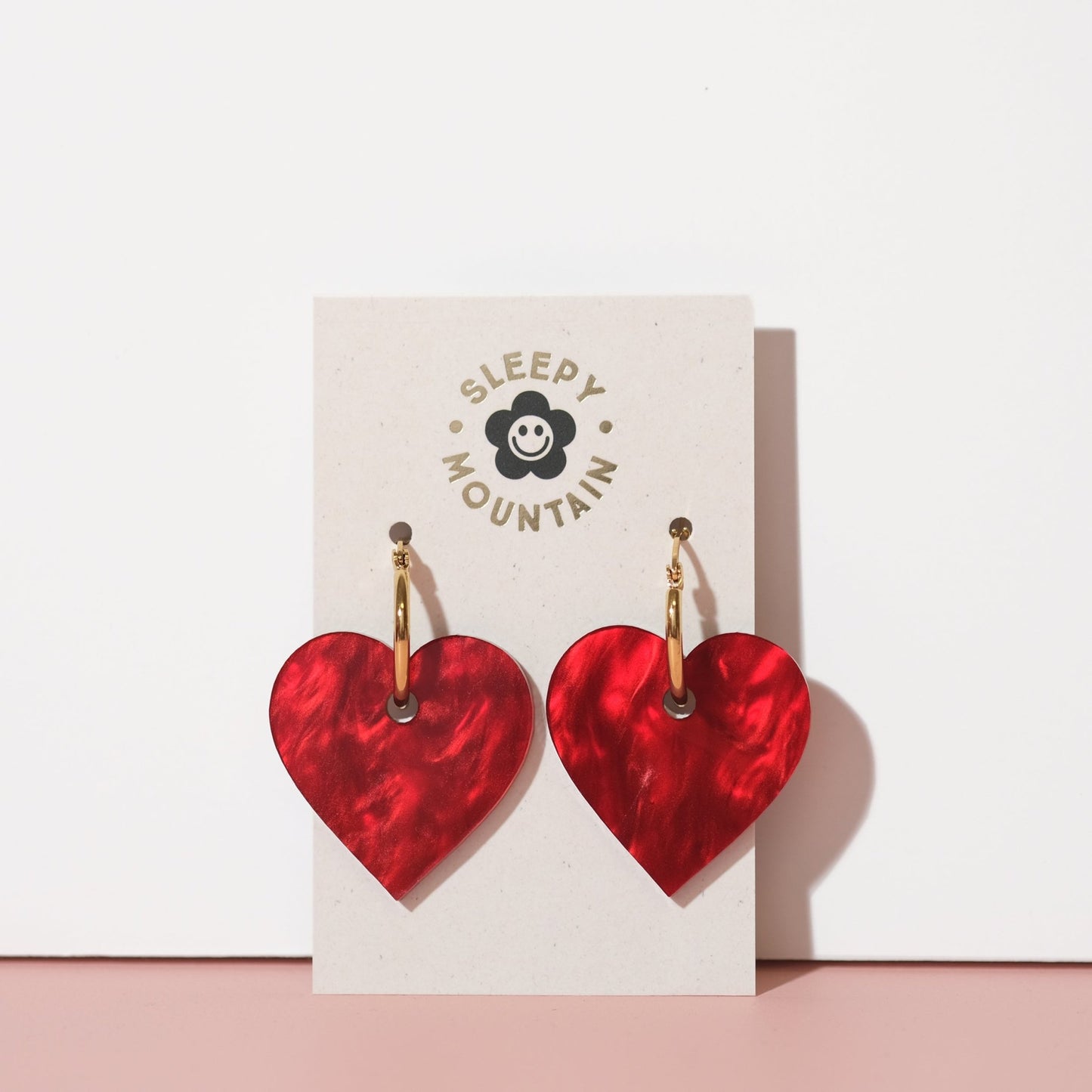 Heart Hoop Earrings in Love Potion - Sleepy Mountain