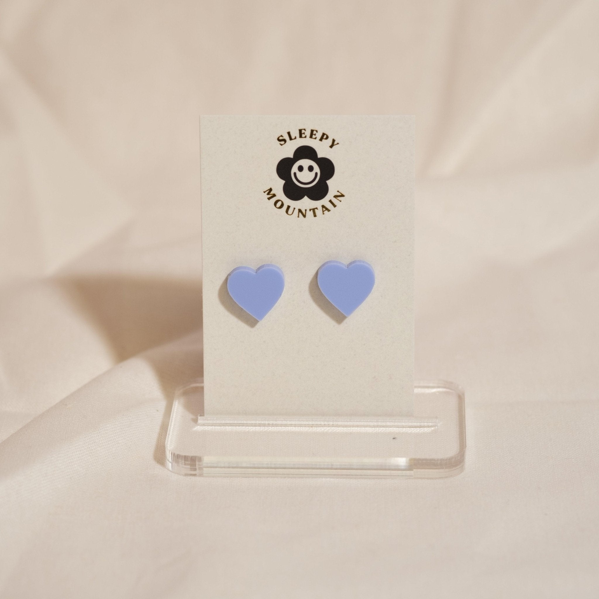 Heart Studs - Periwinkle - Sleepy Mountain