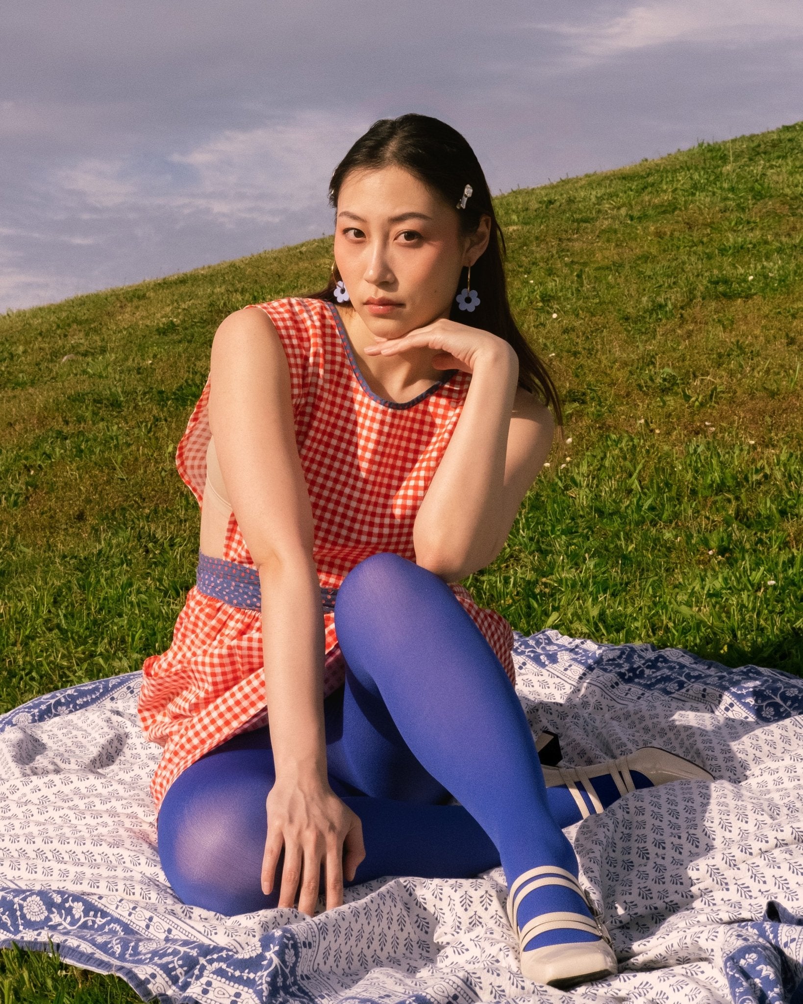 Hoopsy Daisy Periwinkle Hoop Earrings - Sleepy Mountain