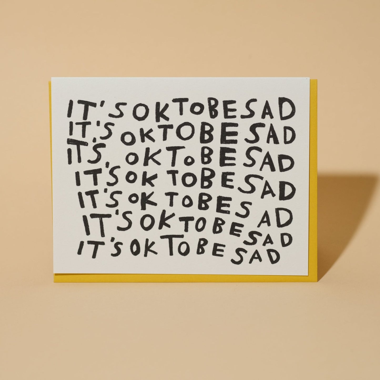 It's ok to be sad greeting card by rani ban co - Sleepy Mountain