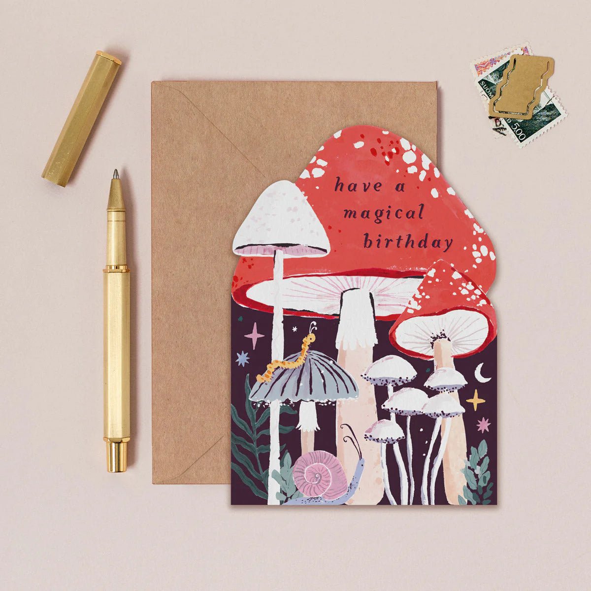 Mushroom Birthday Card by Sister Paper Co - Sleepy Mountain