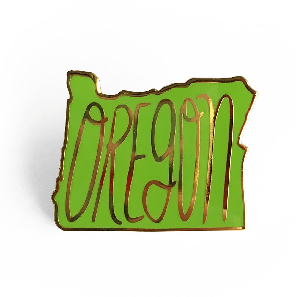 Oregon Enamel Pin - Sleepy Mountain