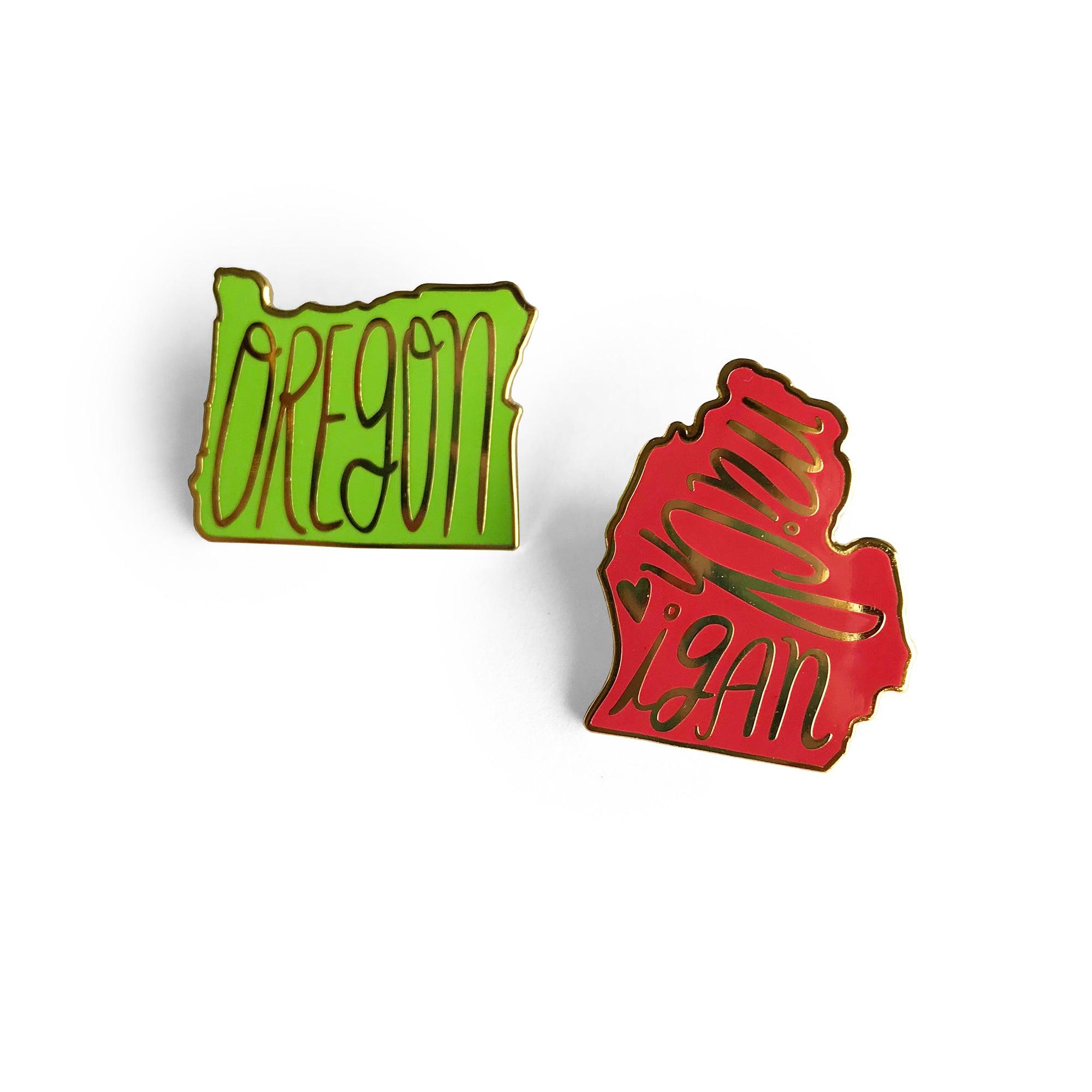 Oregon Enamel Pin - Sleepy Mountain