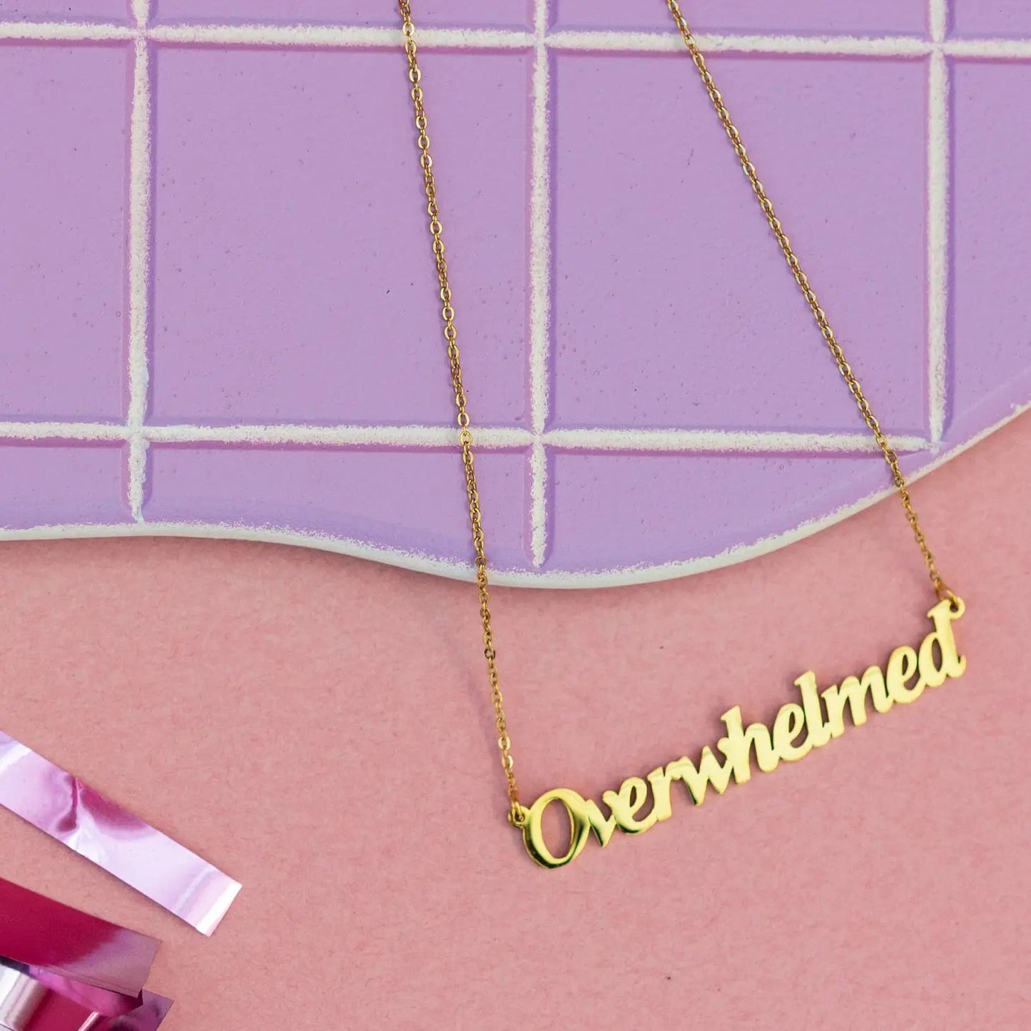 Overwhelmed Necklace by The Peach Fuzz - Sleepy Mountain