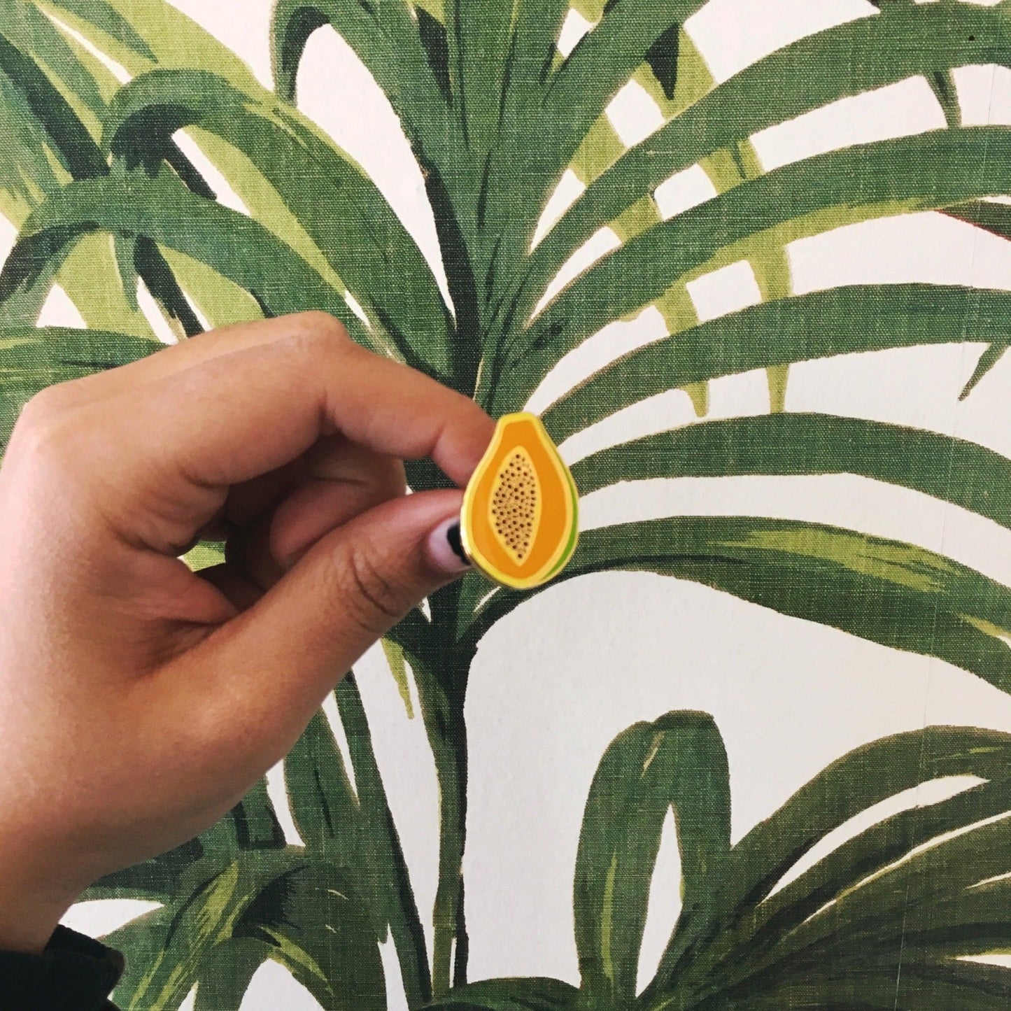 Papaya Enamel Pin - Sleepy Mountain