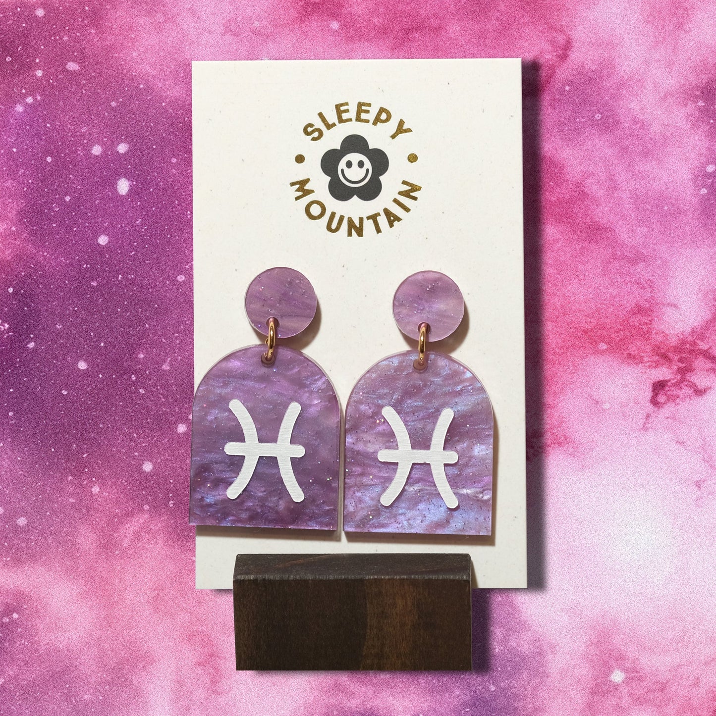 Pisces Zodiac Earrings - Sleepy Mountain