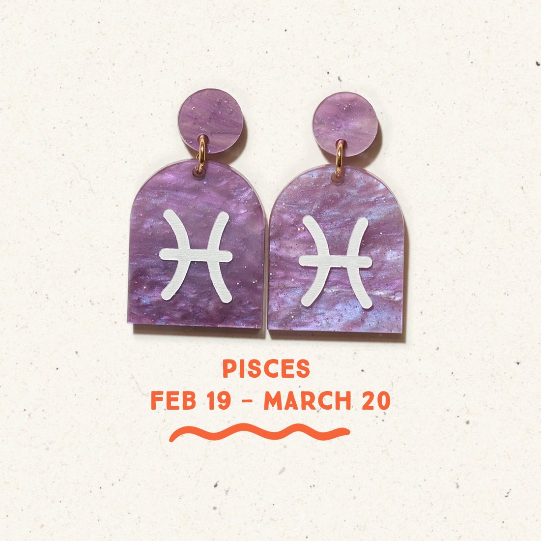Pisces Zodiac Earrings - Sleepy Mountain