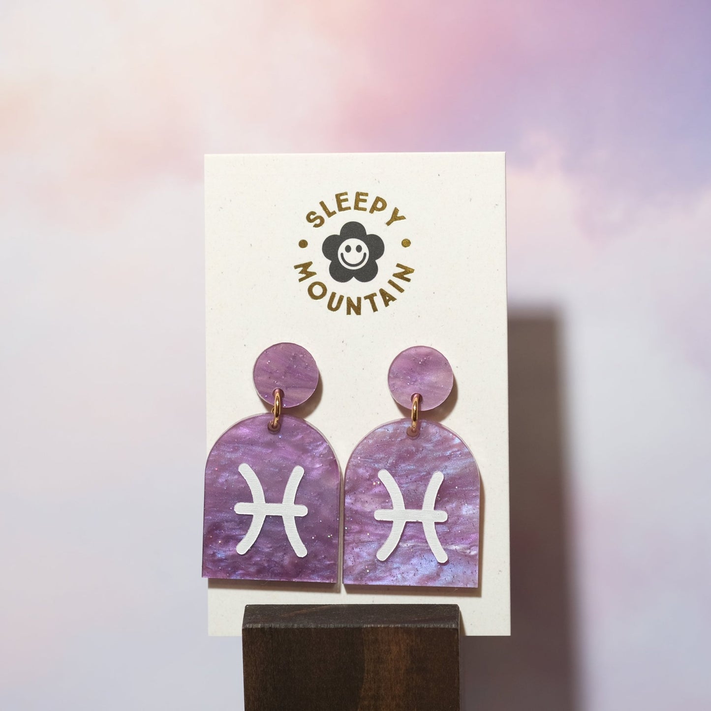 Pisces Zodiac Earrings - Sleepy Mountain