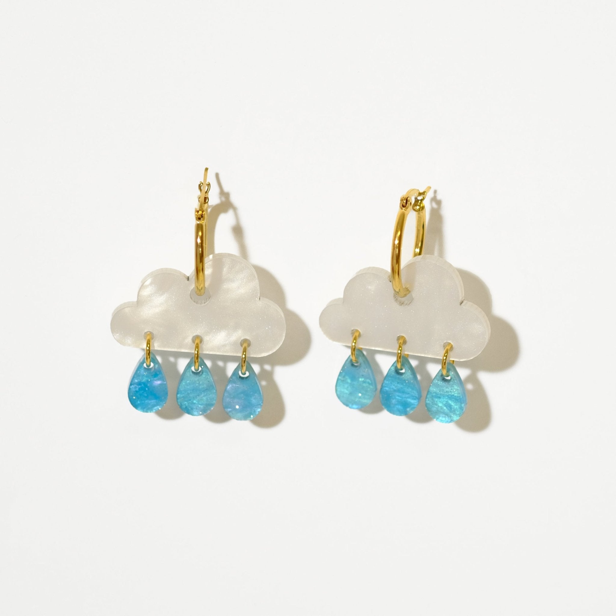 Rain Cloud Hoop Earrings - Sleepy Mountain