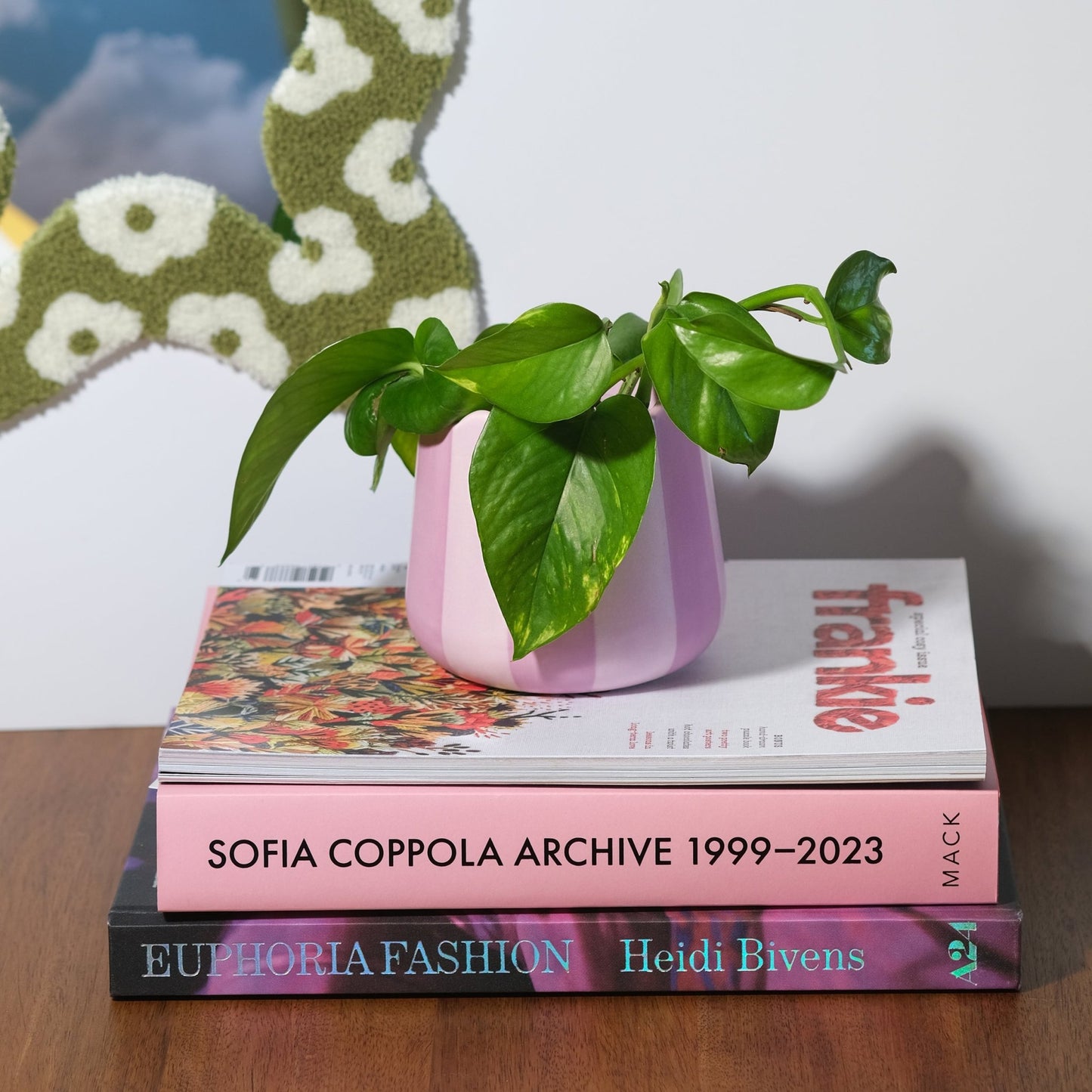 Scalloped Planter - Lilac Stripes - Sleepy Mountain