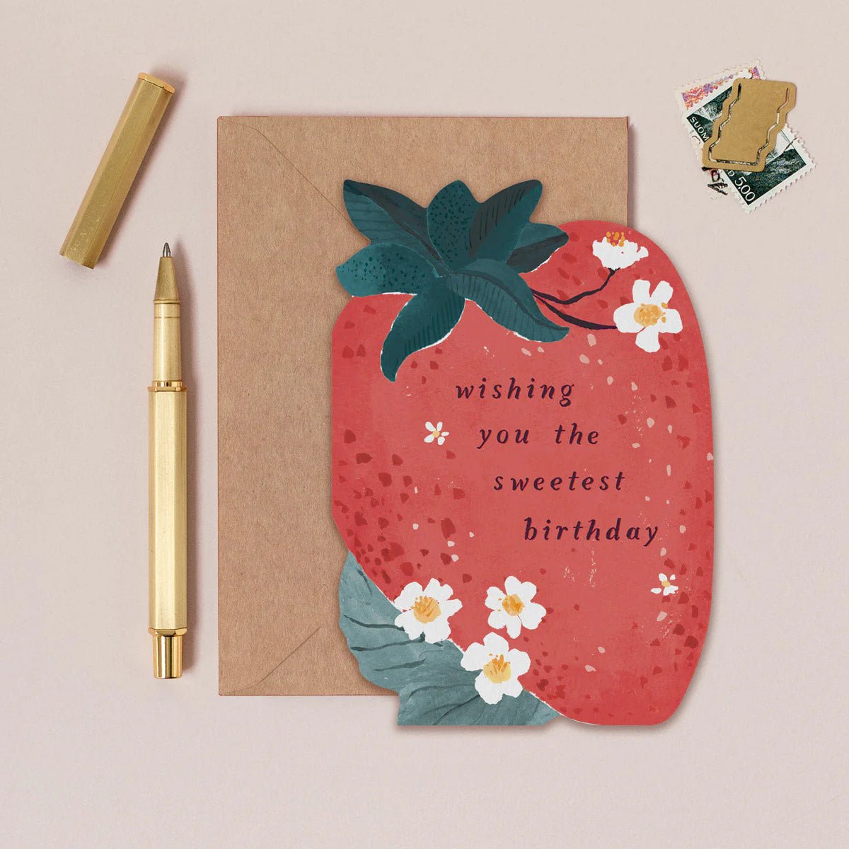 Strawberry Birthday Card by Sister Paper Co - Sleepy Mountain