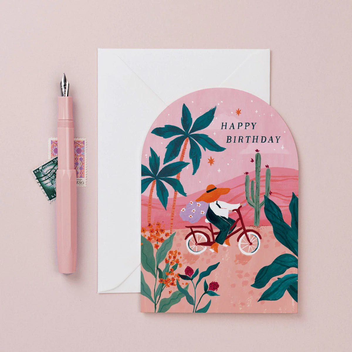 Sunset Bike Birthday Card by Sister Paper Co - Sleepy Mountain