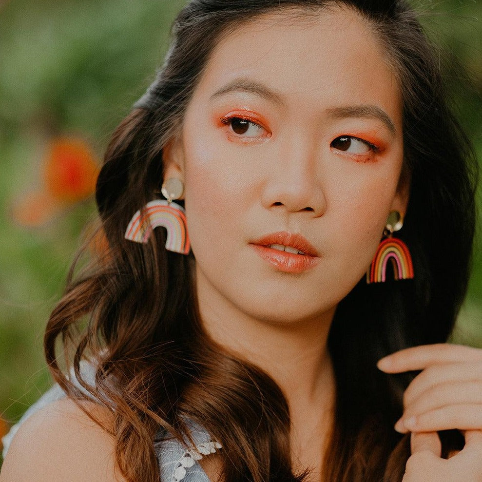 Sunset Rainbow Dangle Earrings - Sleepy Mountain
