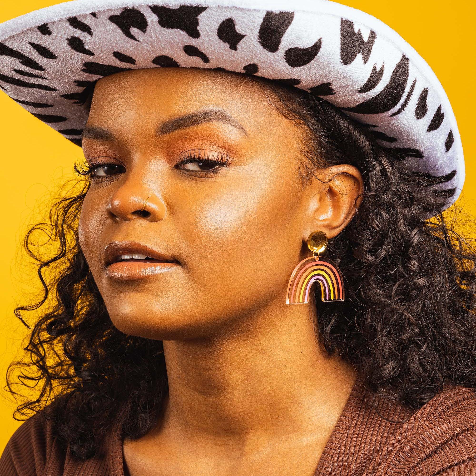 Sunset Rainbow Dangle Earrings - Sleepy Mountain