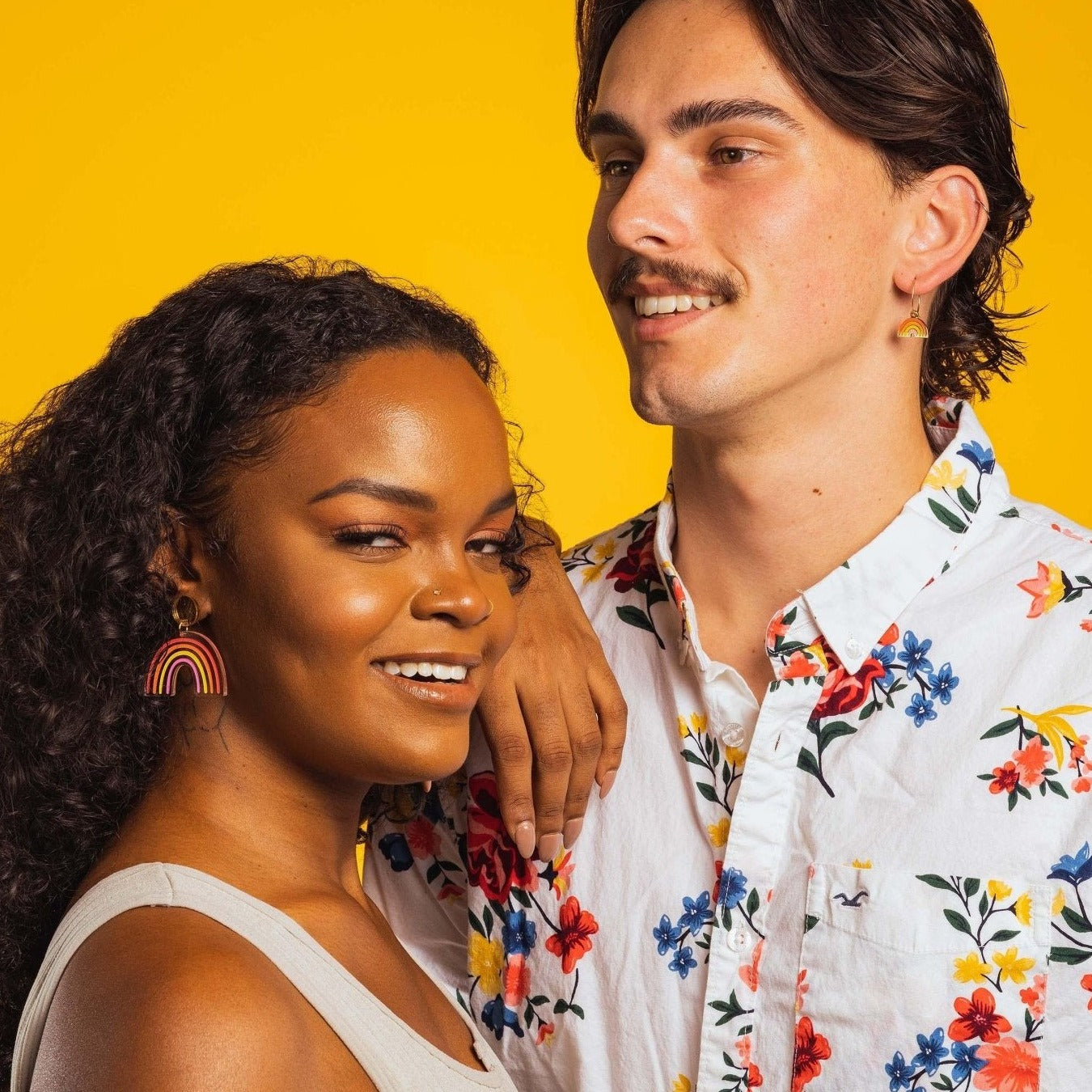 Sunset Rainbow Dangle Earrings - Sleepy Mountain