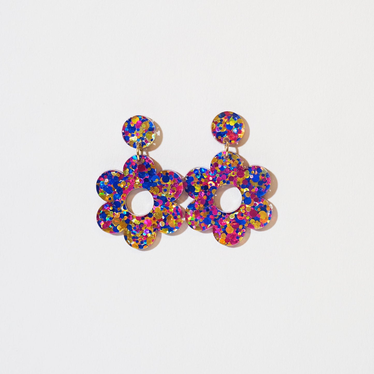 Confetti Daisy Dangle Earrings - Sleepy Mountain