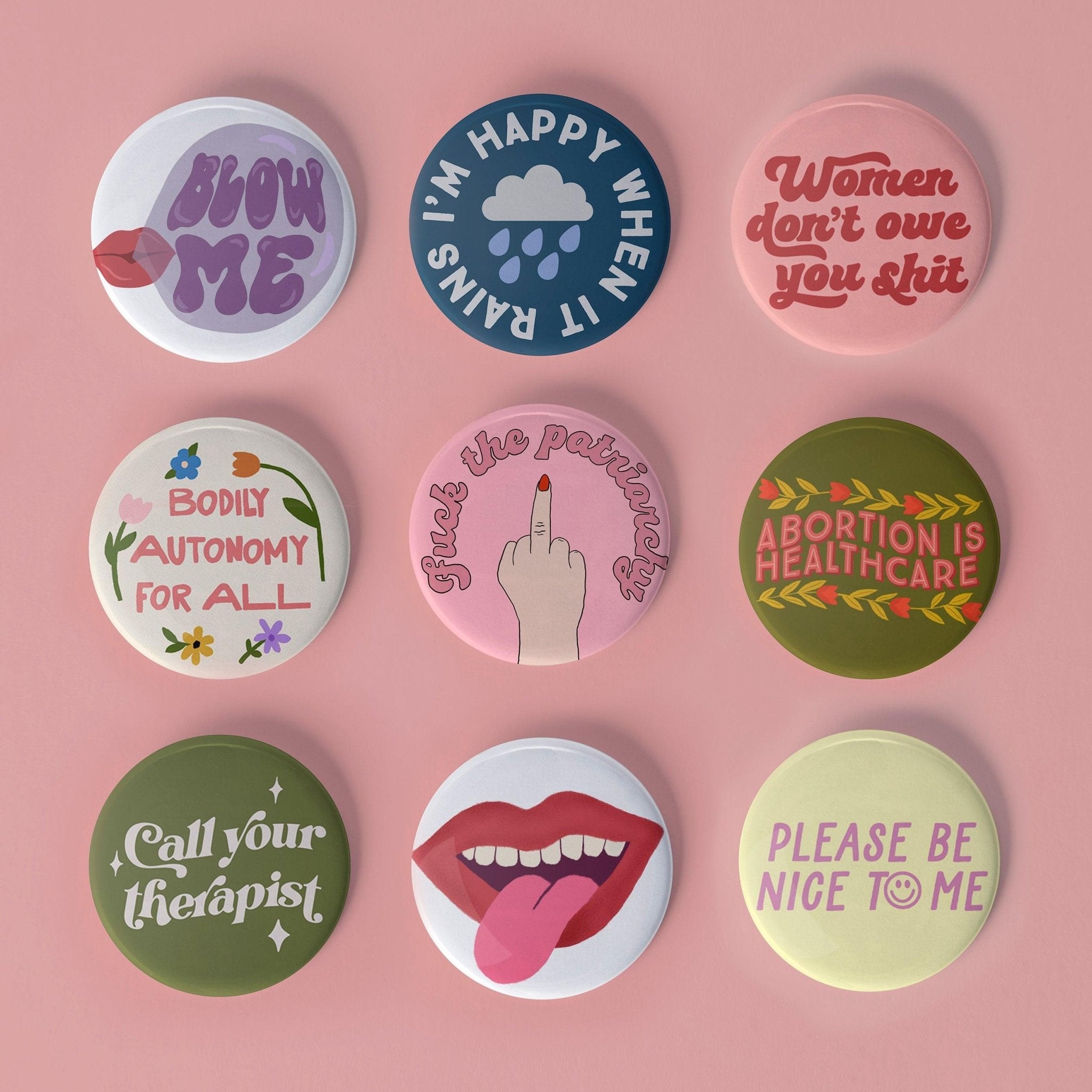 Pinback Buttons - Sleepy Mountain