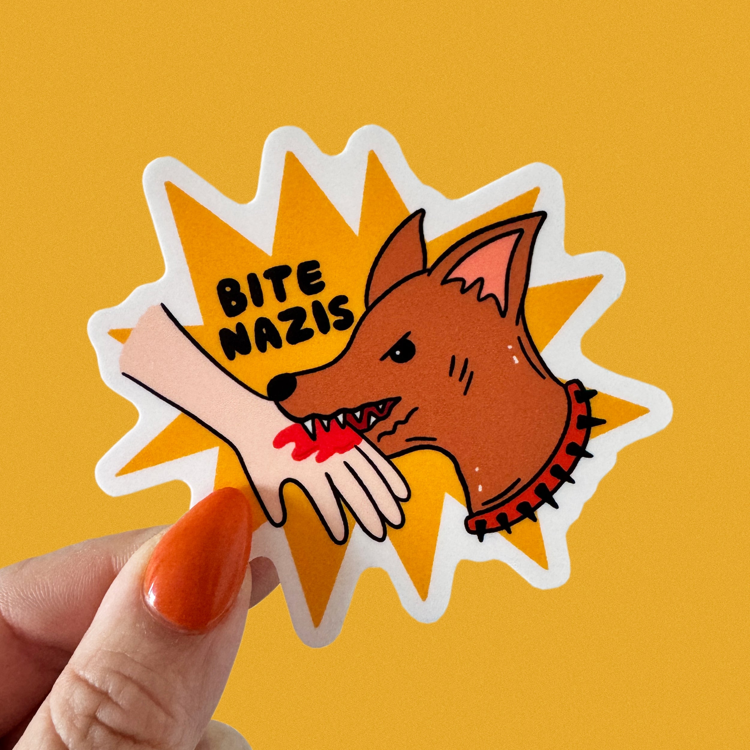 Bite Nazis Sticker