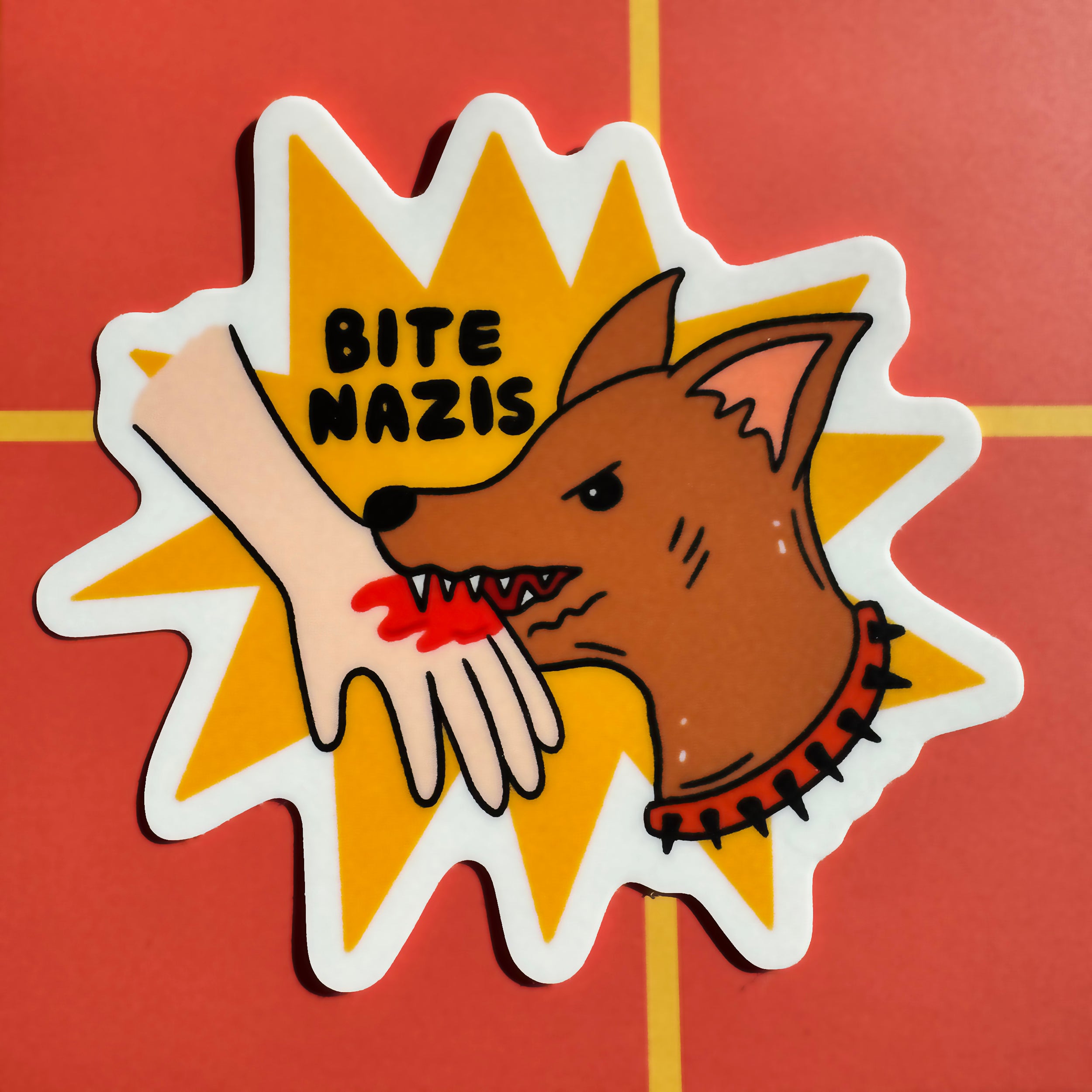 Bite Nazis Sticker