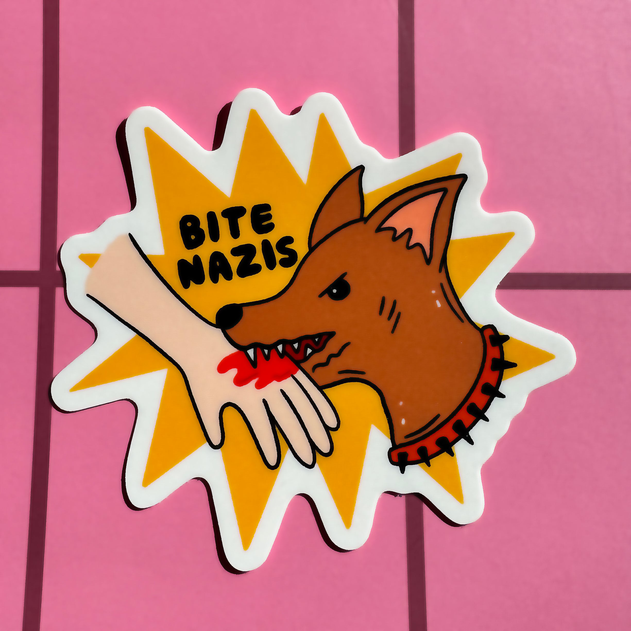 Bite Nazis Sticker