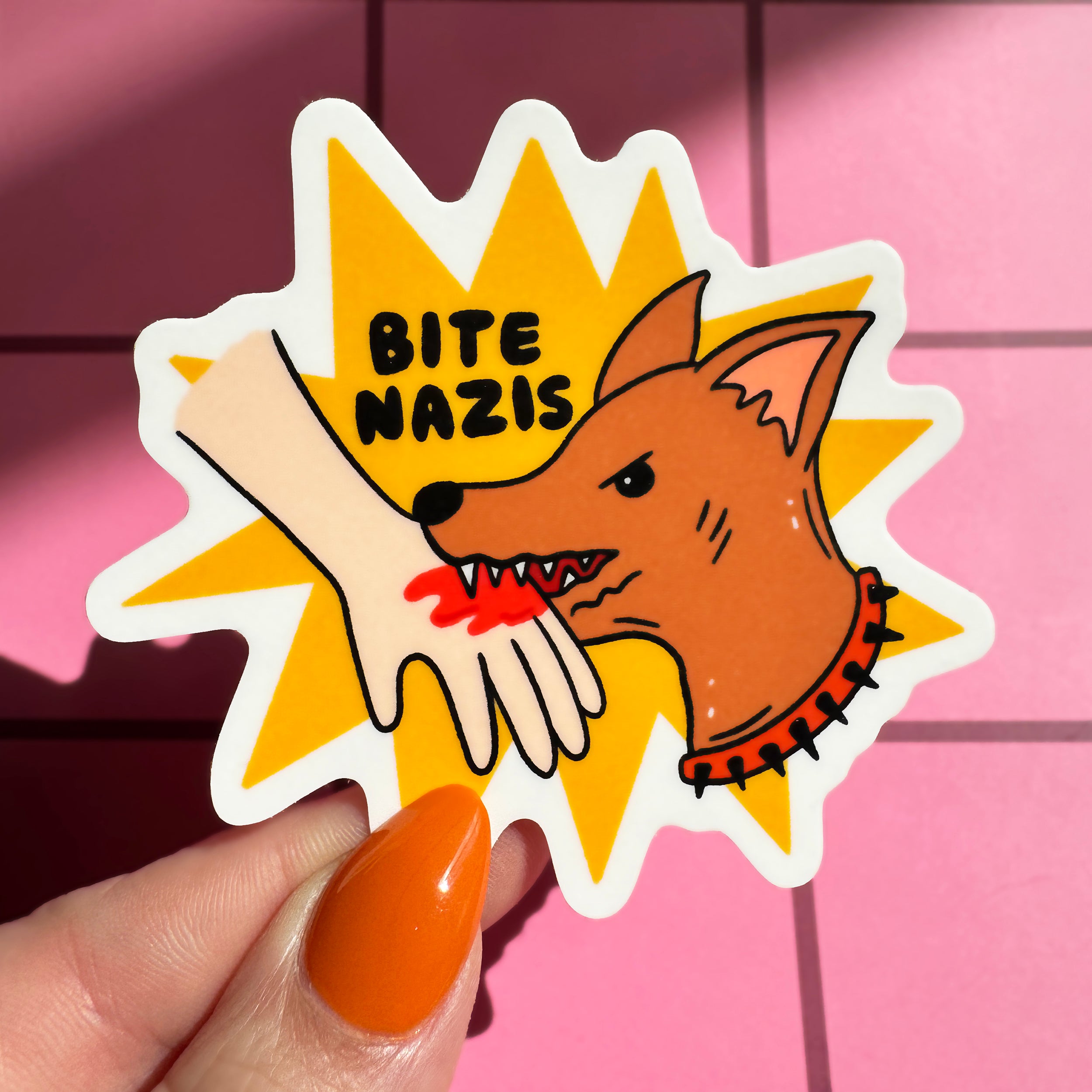 Bite Nazis Sticker