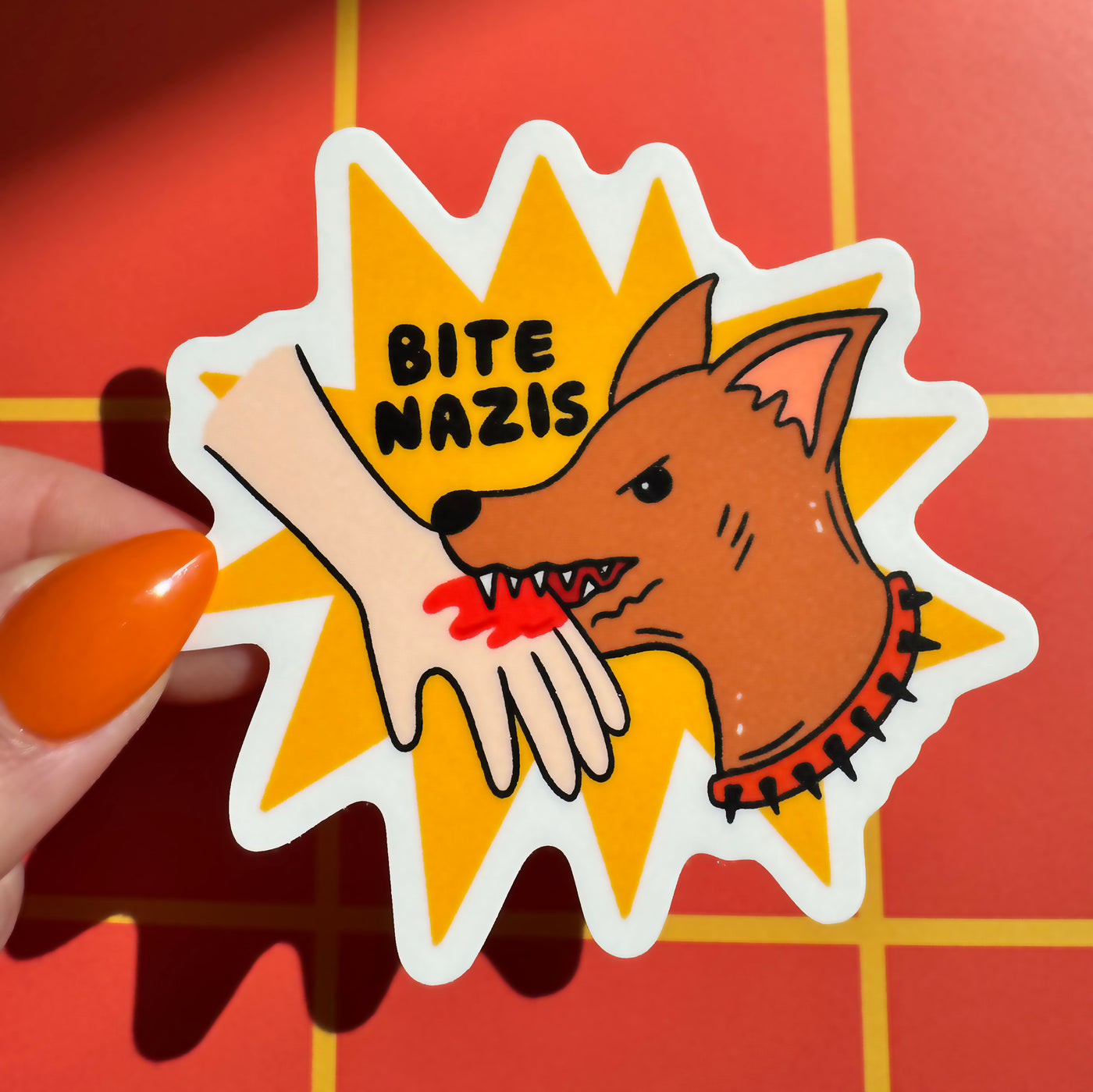 Bite Nazis Sticker