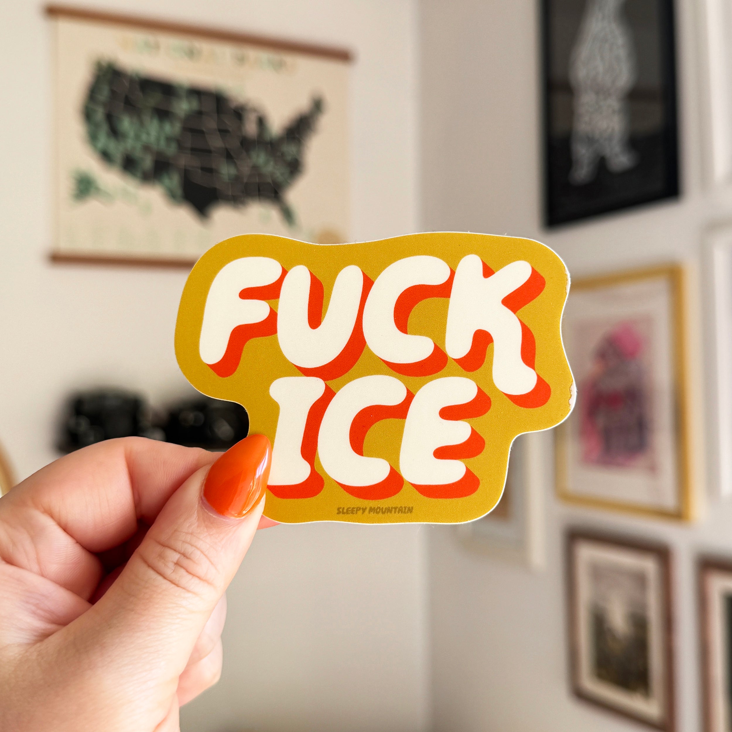Fuck ICE Sticker Green