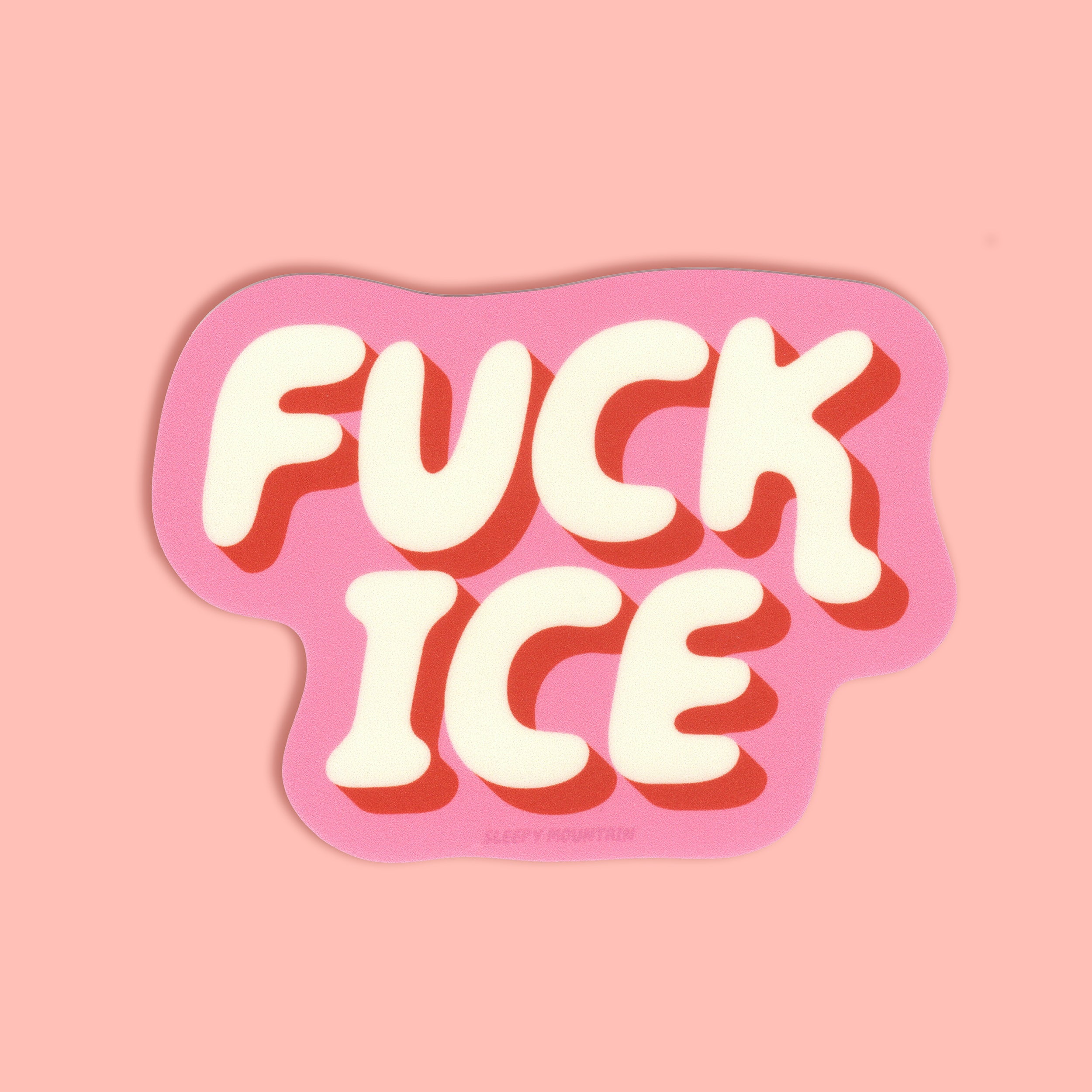 Fuck ICE Sticker Pink