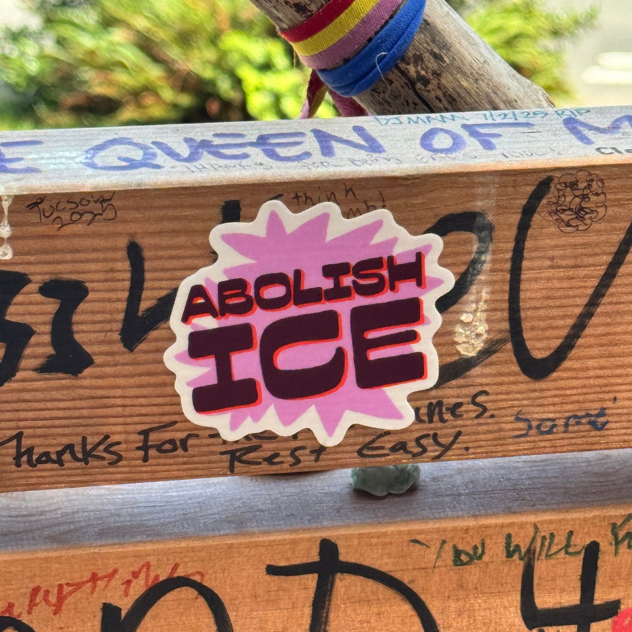 Abolish ICE sticker - Sleepy Mountain