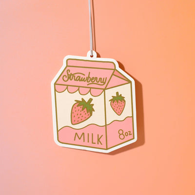 Air Freshener - Strawberry milk carton - Sleepy Mountain