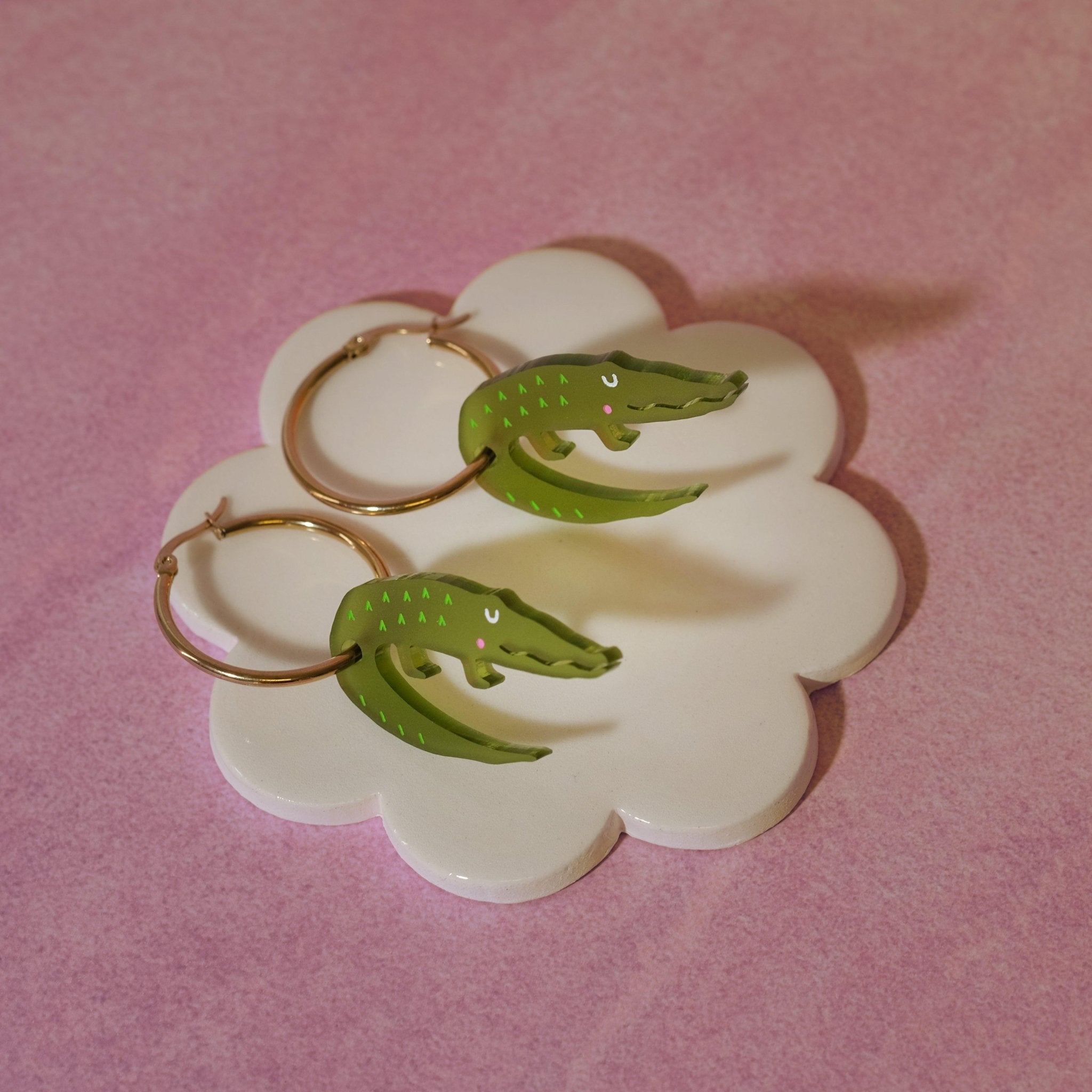 Alligator Hoop earrings - Sleepy Mountain