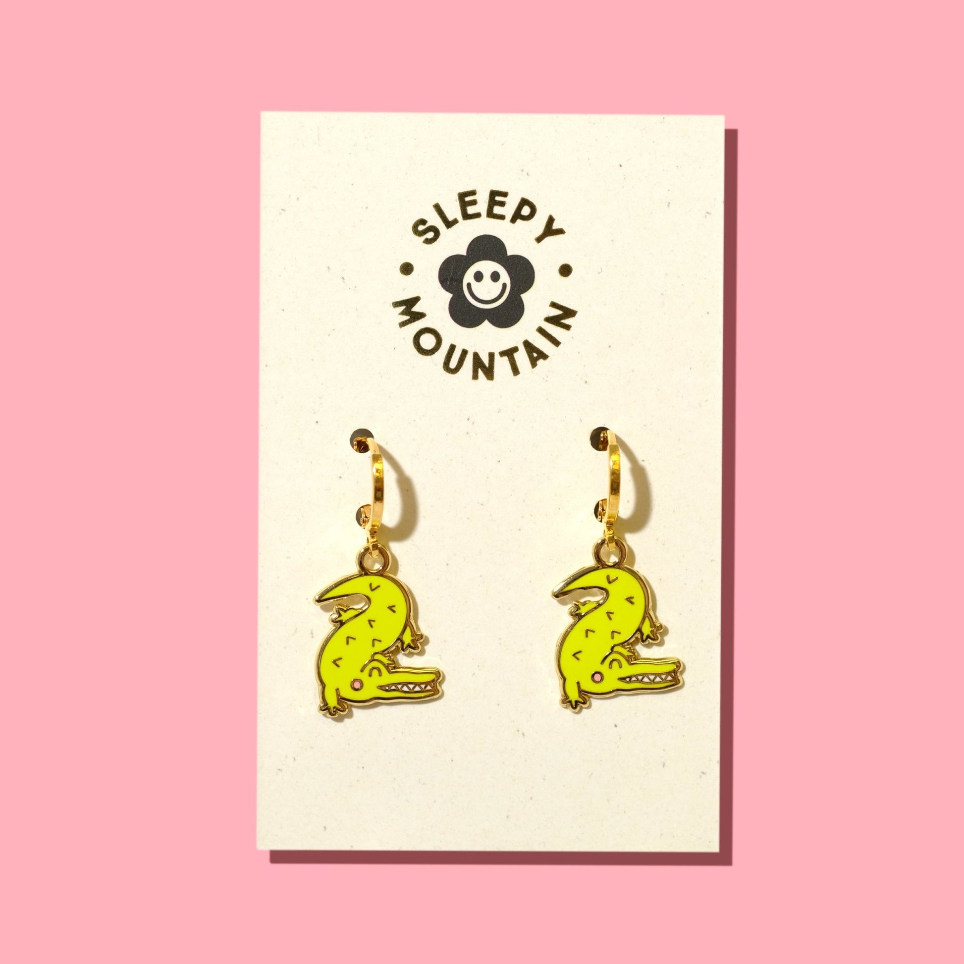 Alligator Huggie Hoop Earrings - Sleepy Mountain