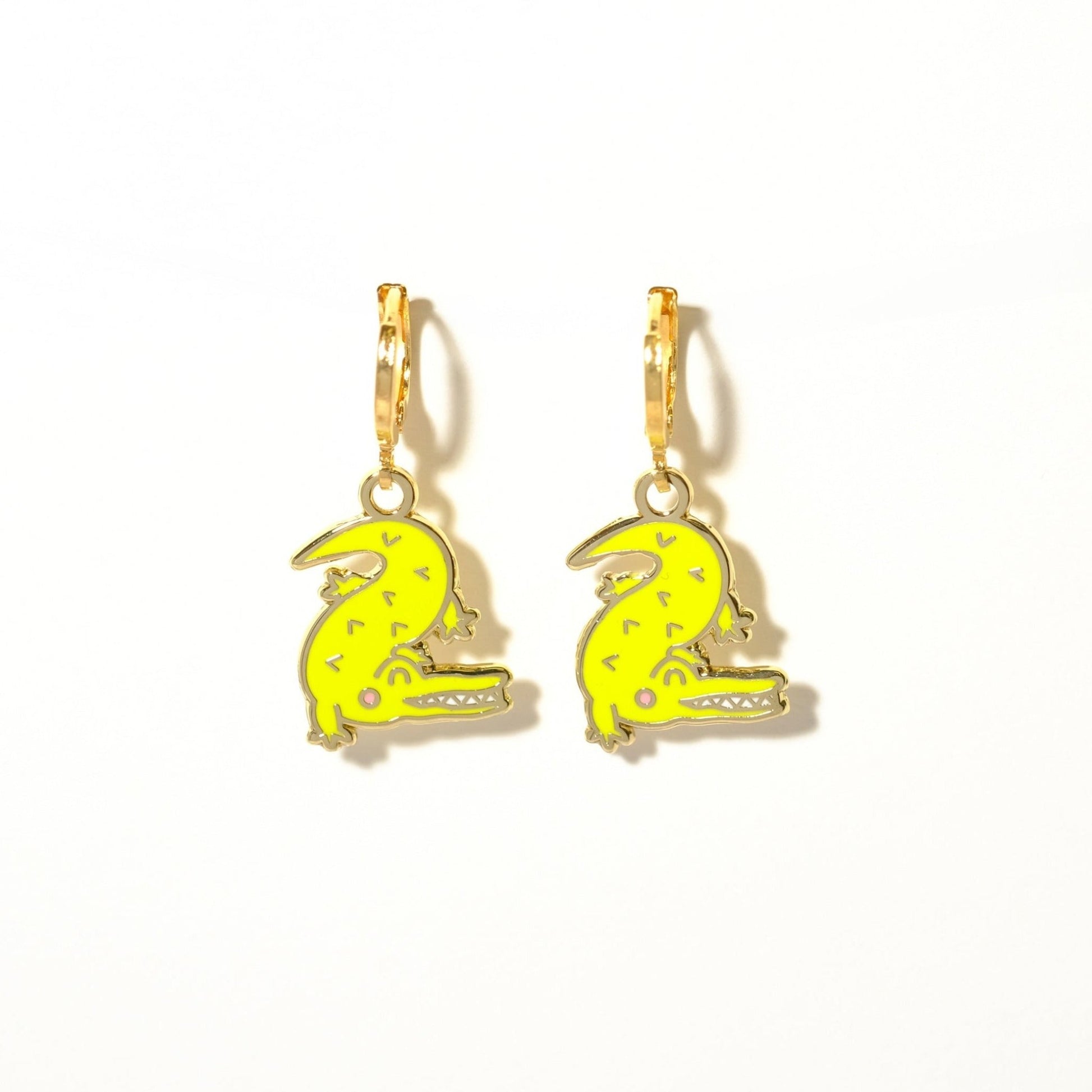 Alligator Huggie Hoop Earrings - Sleepy Mountain