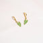 Alocasia Polly Leaf Plant Huggie Hoop Earrings - Sleepy Mountain