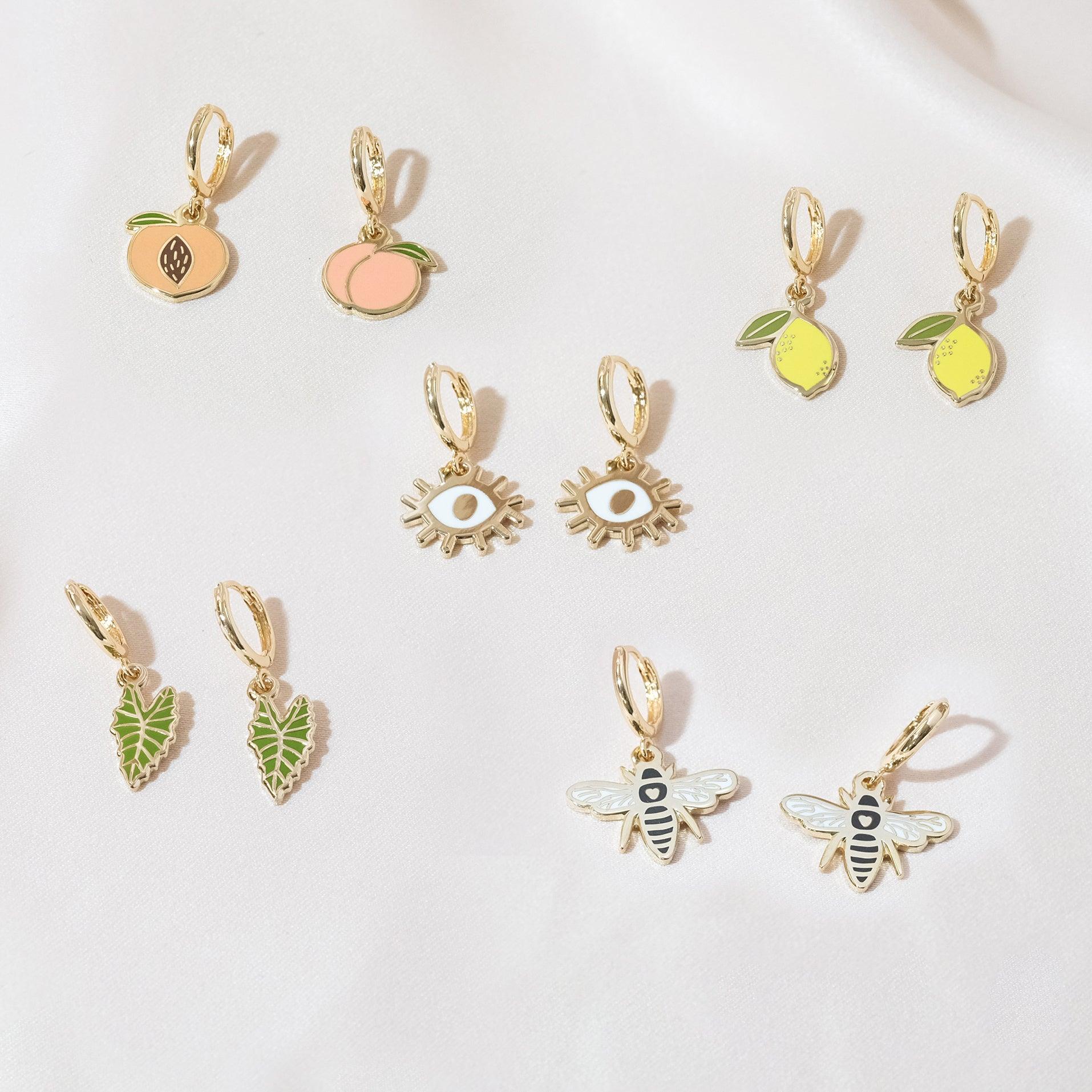 Bee Huggie Hoop Earrings - Sleepy Mountain