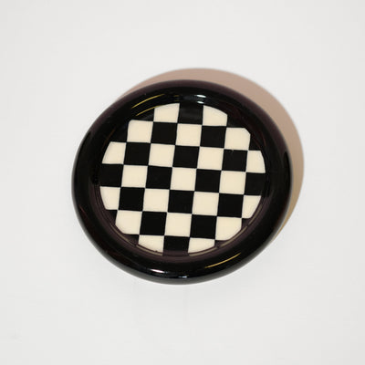 Black and white checkered coaster - Sleepy Mountain