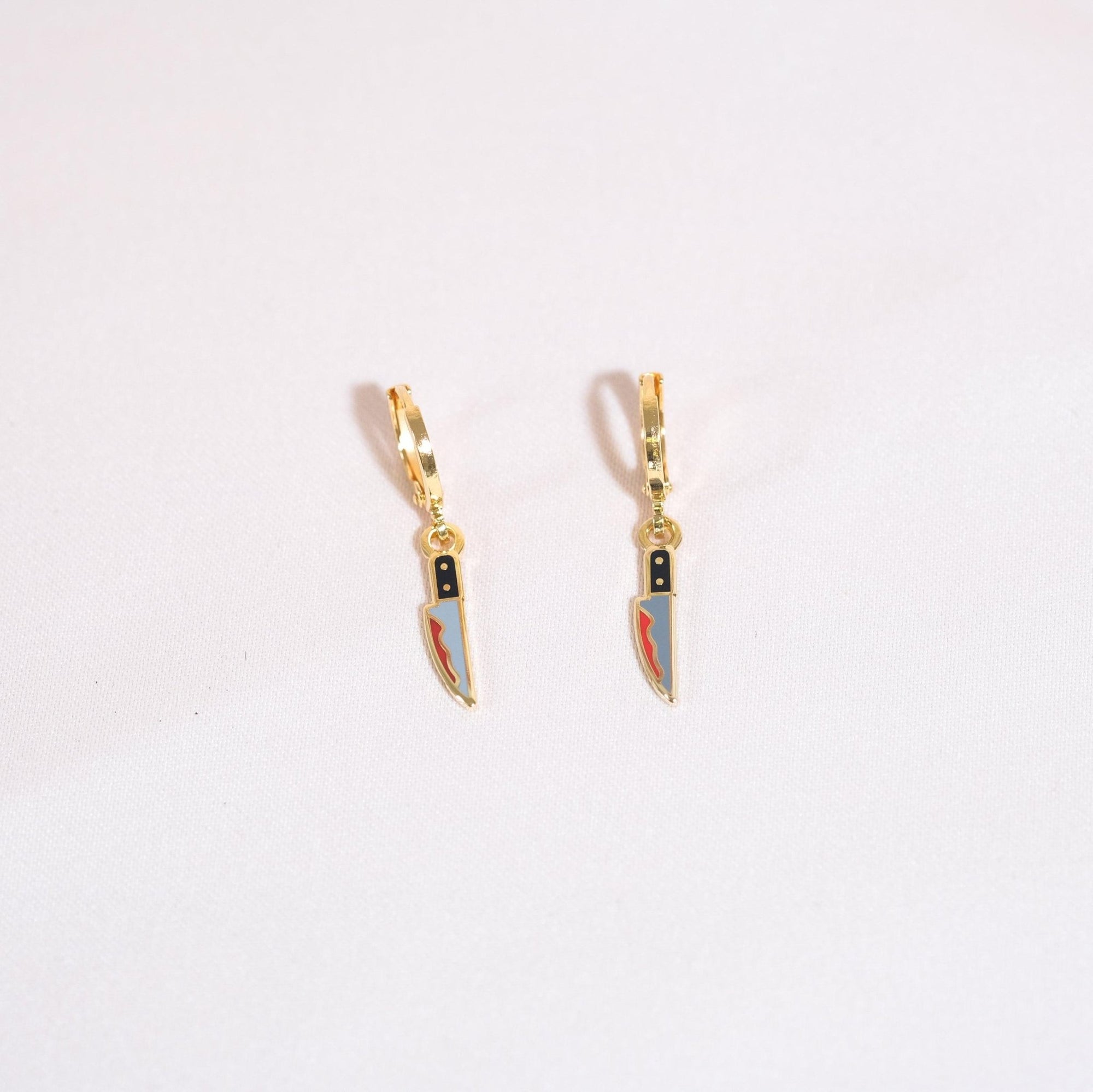 Bloody Knife Huggie Hoop Earrings - Sleepy Mountain