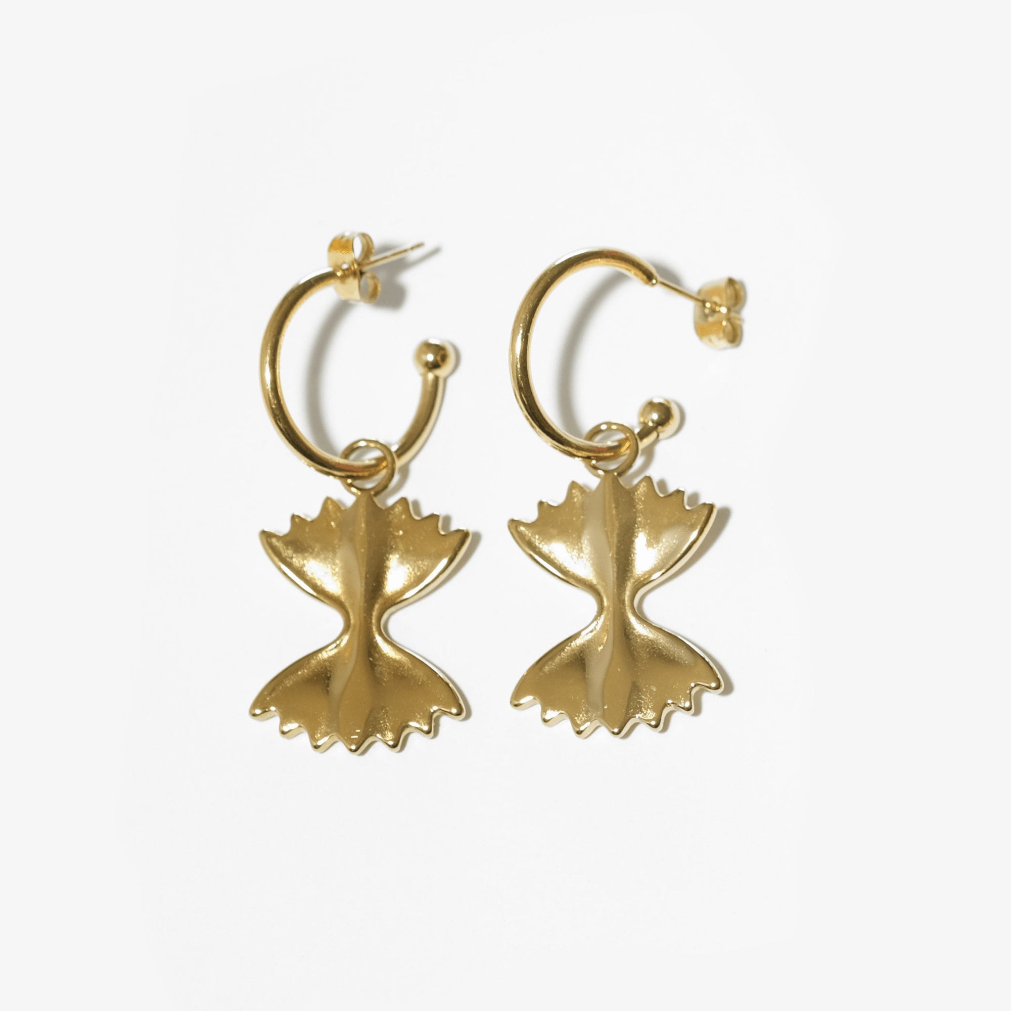 Bowtie Pasta Hoop Earrings - Sleepy Mountain