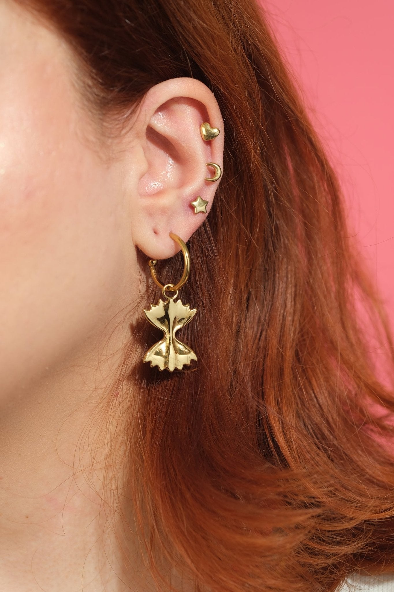 Bowtie Pasta Hoop Earrings - Sleepy Mountain