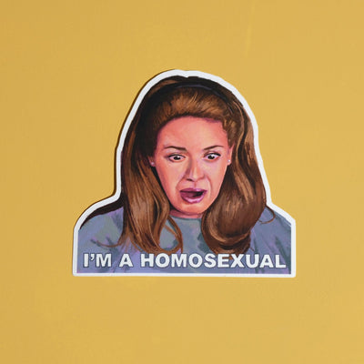 But I'm a cheerleader "I'm a homosexual" sticker by Ambar Del Moral - Sleepy Mountain