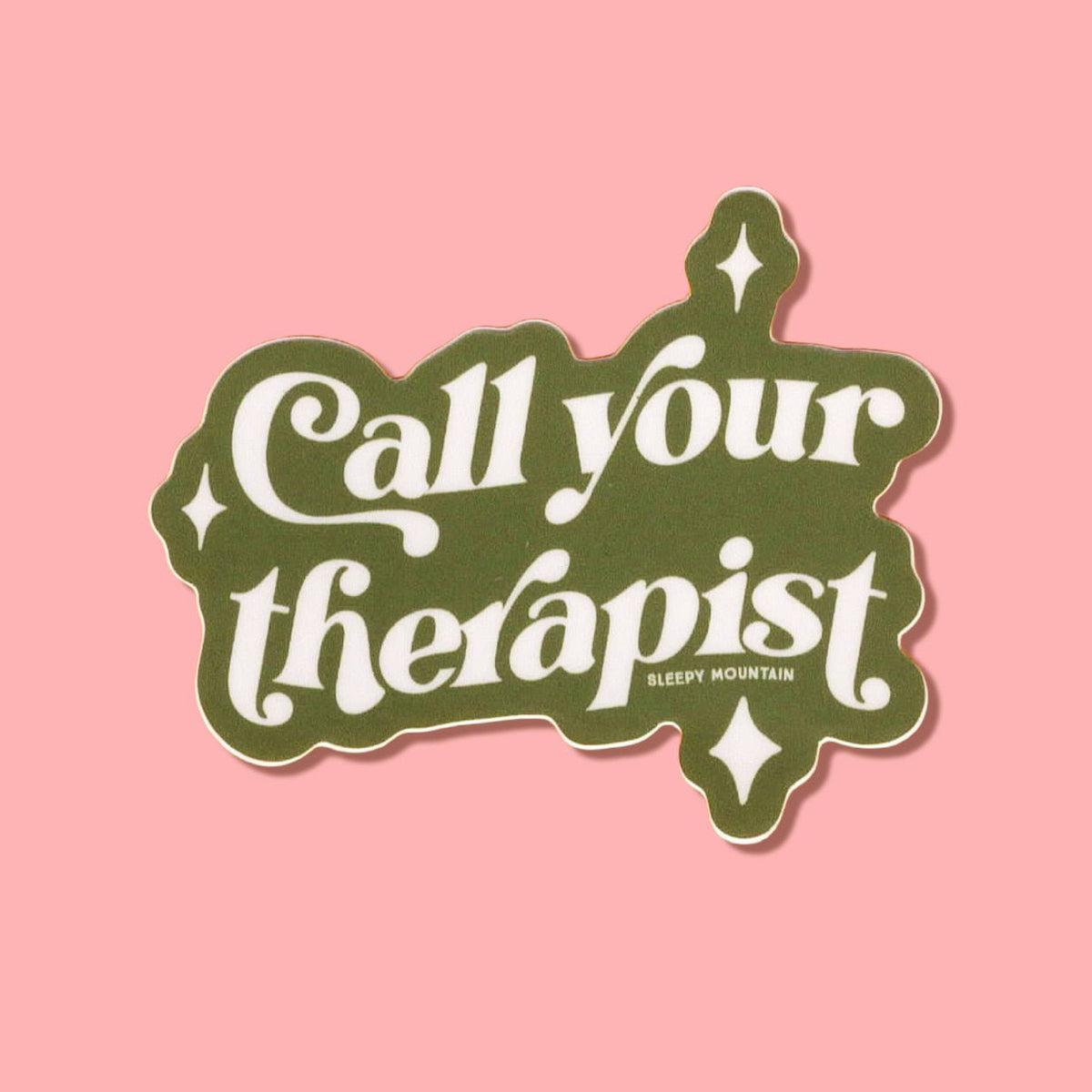 Call Your Therapist Sticker - Sleepy Mountain