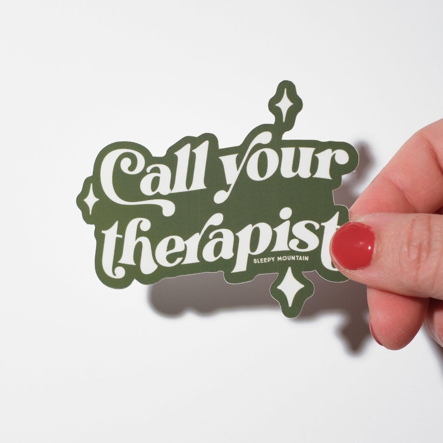 Call Your Therapist Sticker - Sleepy Mountain