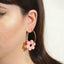 Candy Pink Daisy Hoop Earrings - Sleepy Mountain